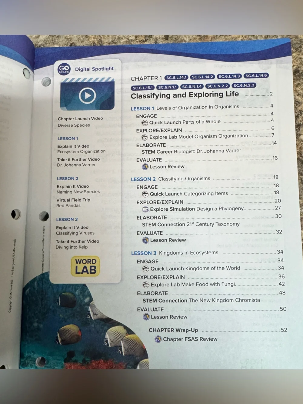 Florida Life Science Textbook by McGraw Hill